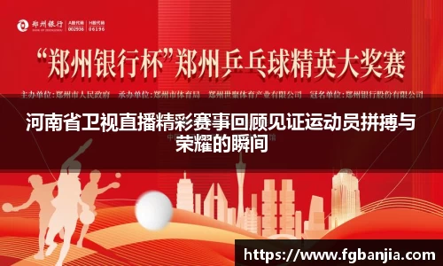 河南省卫视直播精彩赛事回顾见证运动员拼搏与荣耀的瞬间